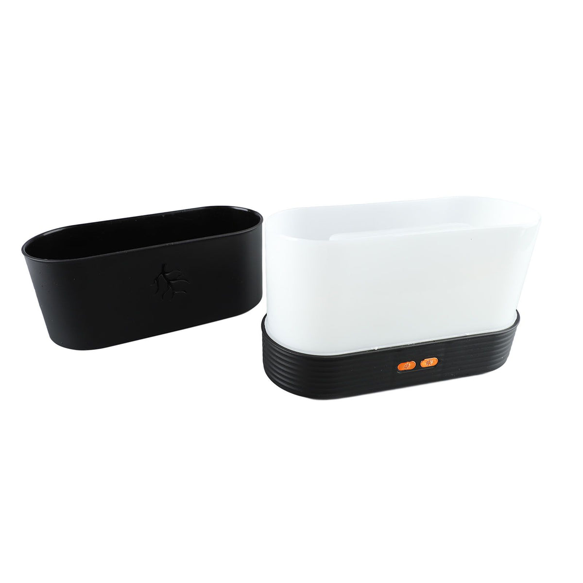 Colorful Flame Air Aroma Diffuser Humidifier Mini Noiseless Essential Oil Diffuser for Home Office Black