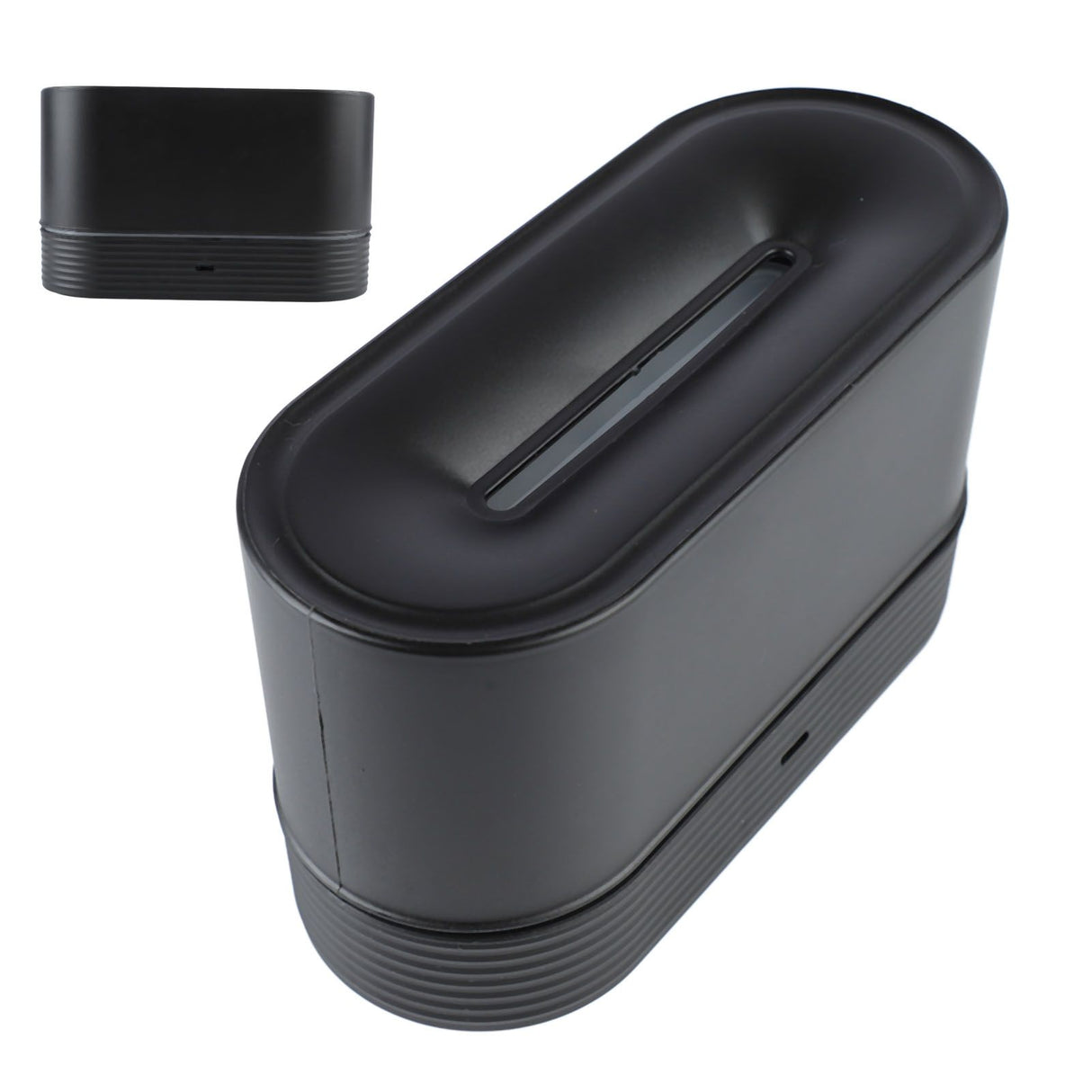 Colorful Flame Air Aroma Diffuser Humidifier Mini Noiseless Essential Oil Diffuser for Home Office Black