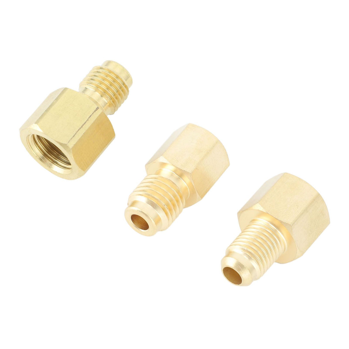 3pcs Air Conditioner Brass Adapter Durable Vacuum Adapter Portable Charging Vacuum Port Adapter for Home Appliances