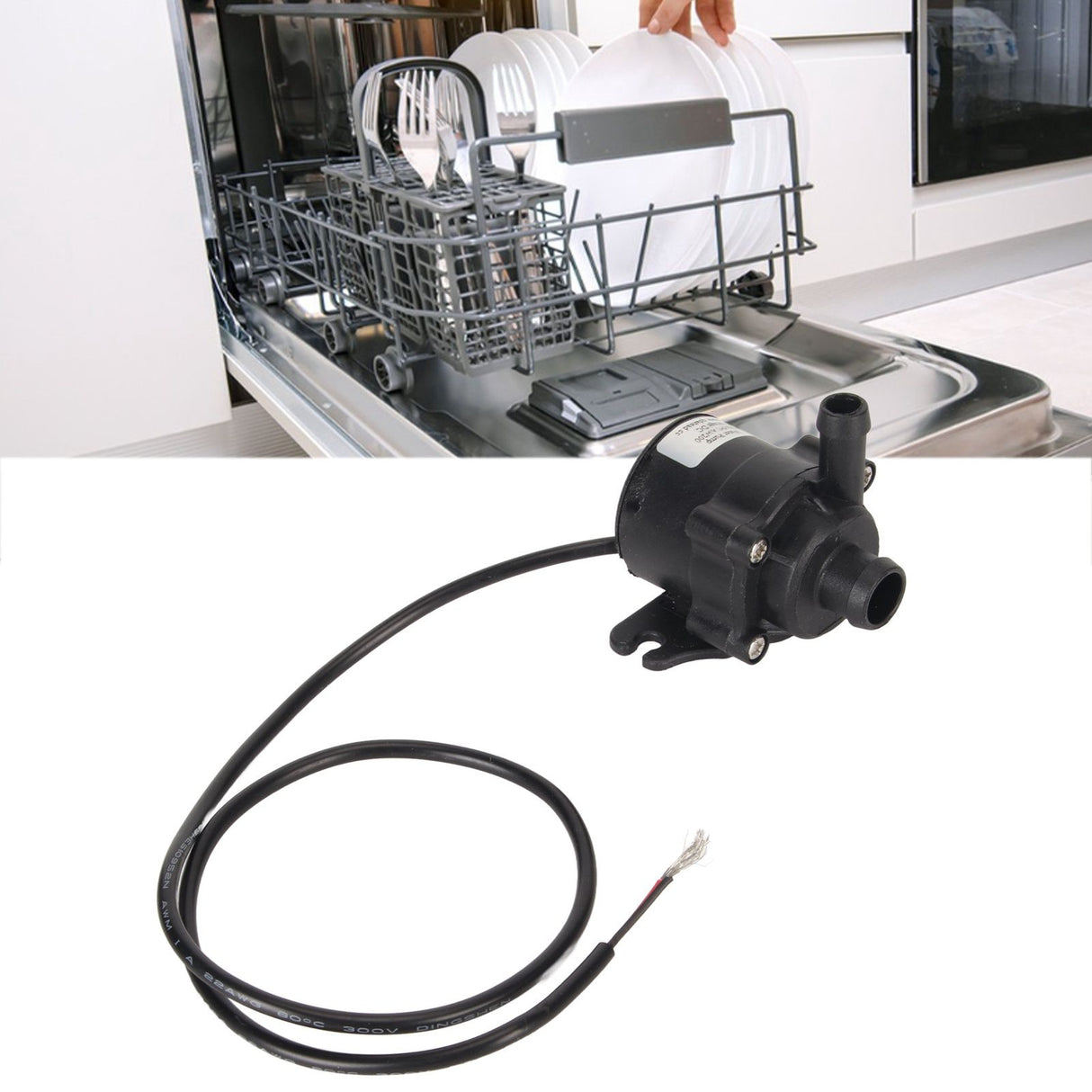 Ice Machine Water Pump 5W Brushless Large Flow Low Running Noise Water Circulation Pump for Dishwashers Beverage Coffee Tea Machines DC 12V