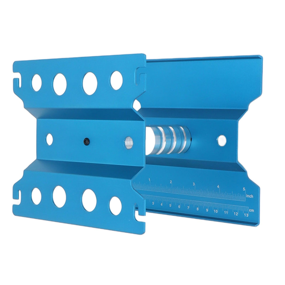 RC Car Work Stand Aluminum Repair Workstation Model Repair Table With Accurate Scale 360 Degree Rotation Blue