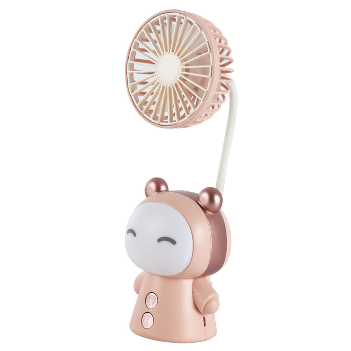 Mini Handheld Fan Portable USB Rechargeable Fan ABS Foldable Desk Fan for Home Travel Office Library Pink