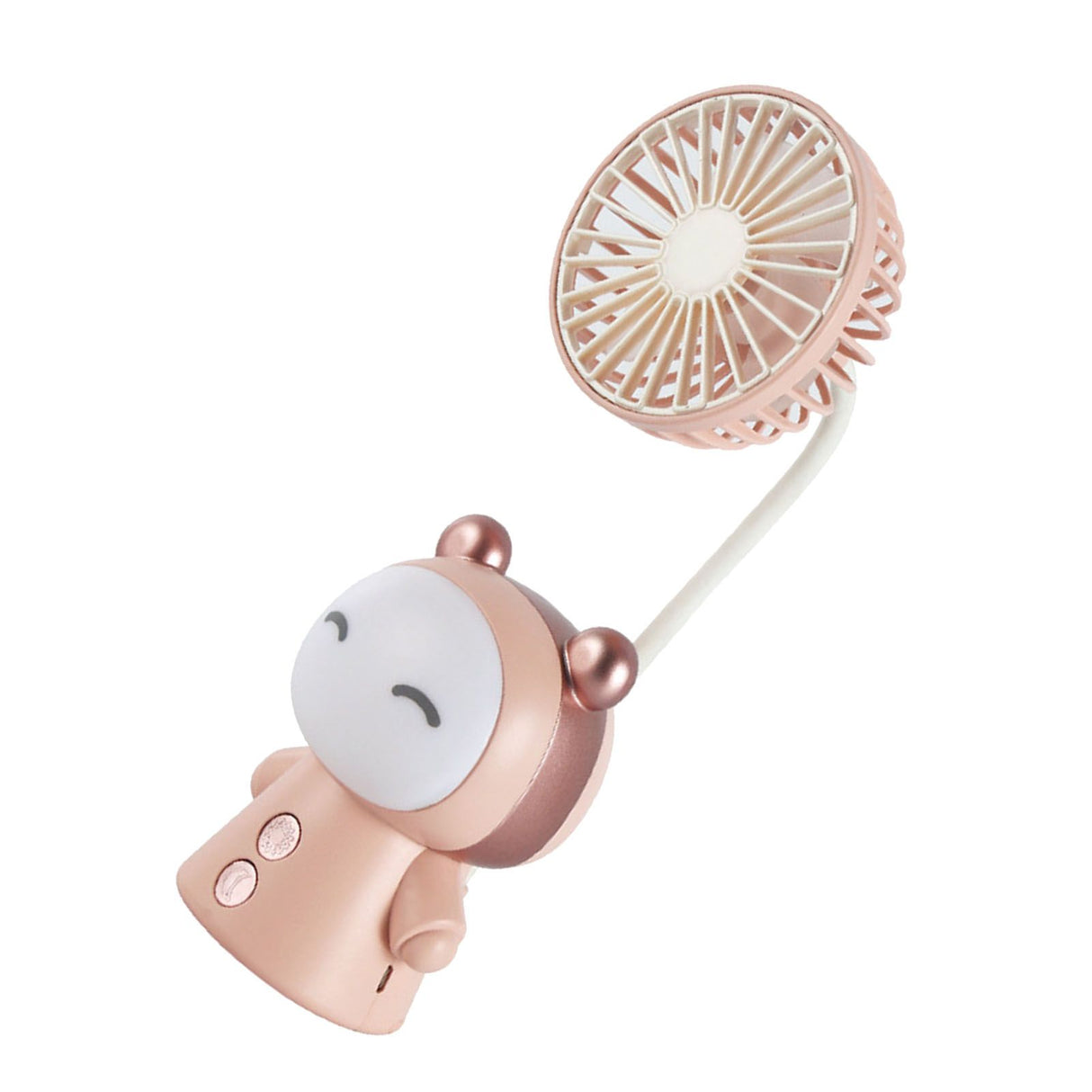 Mini Handheld Fan Portable USB Rechargeable Fan ABS Foldable Desk Fan for Home Travel Office Library Pink
