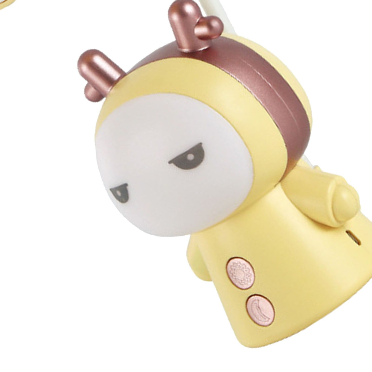 Mini Handheld Fan Portable USB Rechargeable Fan ABS Foldable Desk Fan for Home Travel Office Library Lemon
