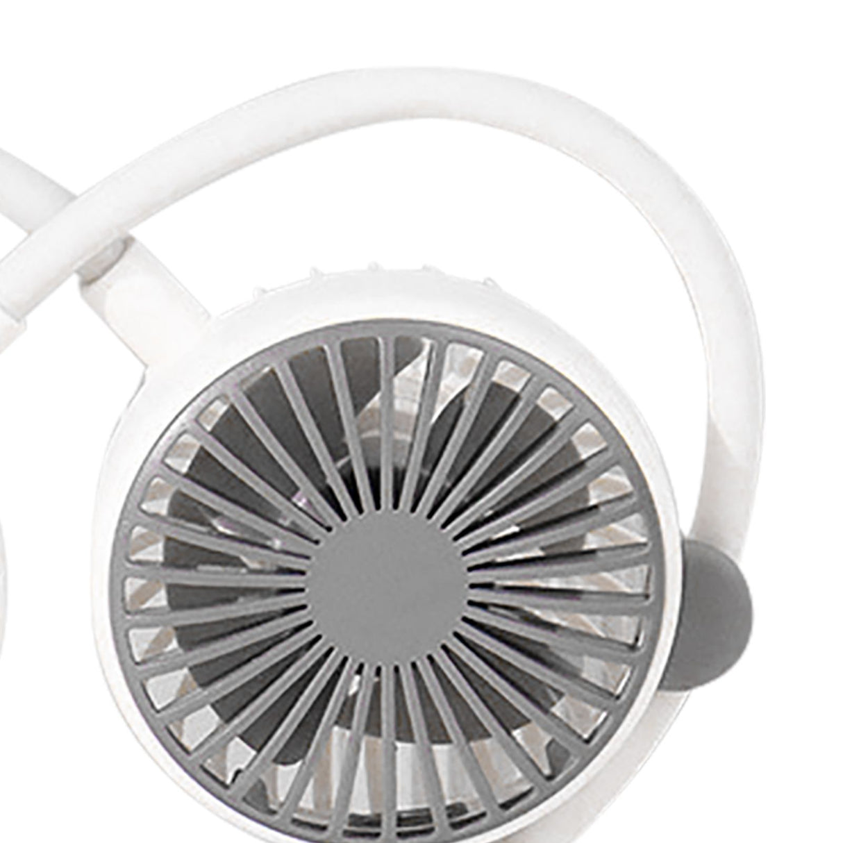 Portable Neck Fan Bendable Wearable USB Rechargeable Hand Free Mini Hanging Fan for Office Travel White