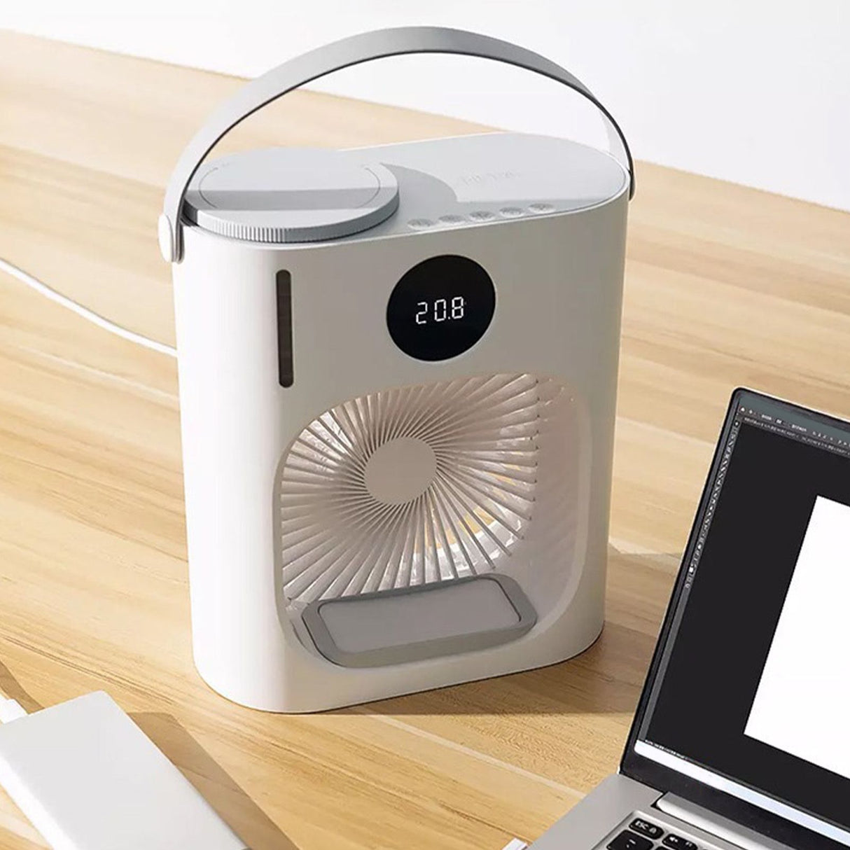 Mini Air Conditioner 900ML 3 Speeds Low Noise Cooling Humidifying USB Portable Air Cooler