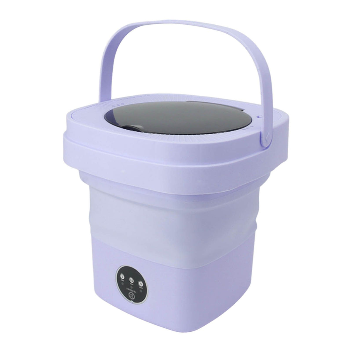 6.5L Washing Machine Folding Portable Automatic Deep Cleaning Wash and Spin Dry Washer with Water Tube 100‑240V Purple AU Plug