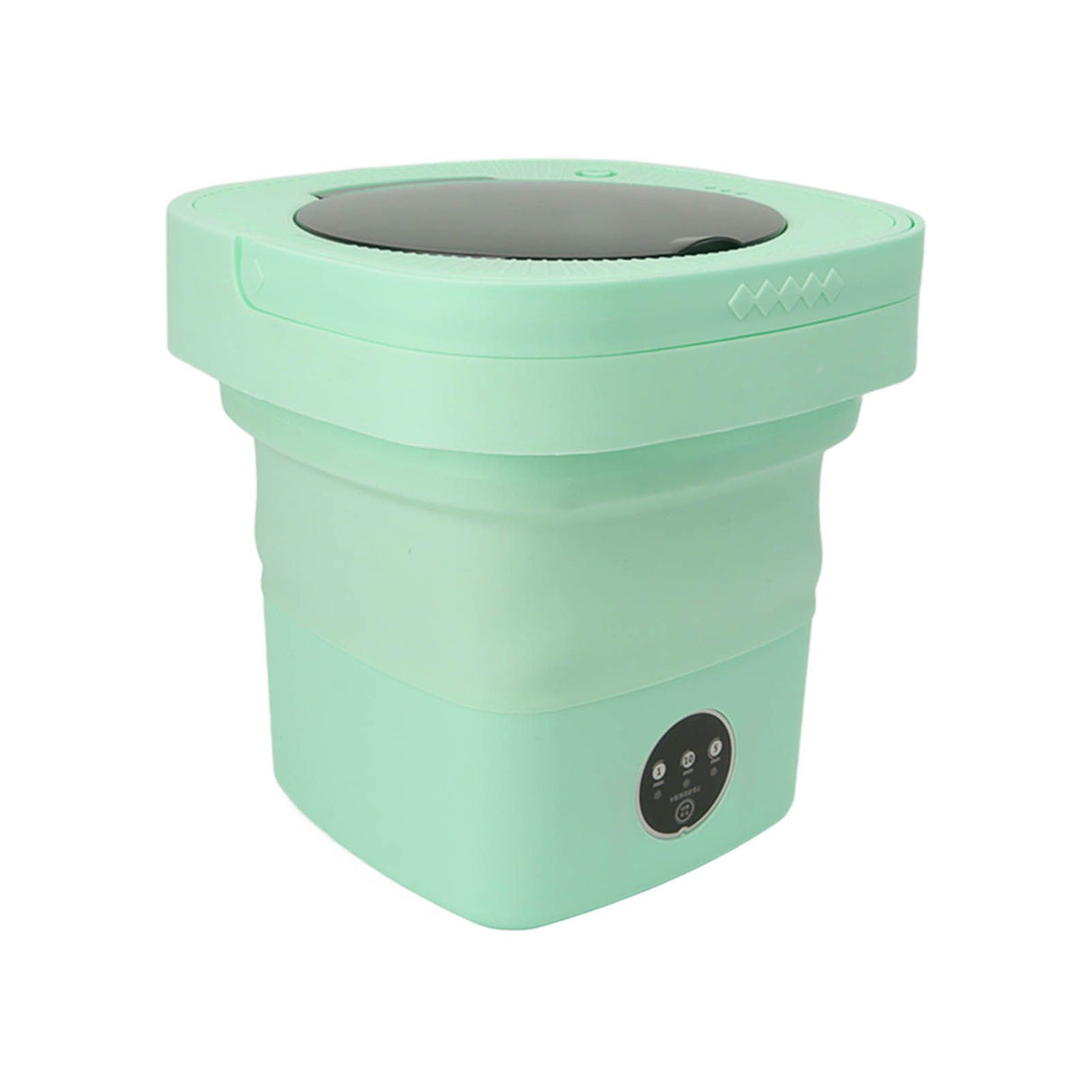 6.5L Washing Machine Folding Portable Automatic Deep Cleaning Wash and Spin Dry Washer with Water Tube 100‑240V Green AU Plug