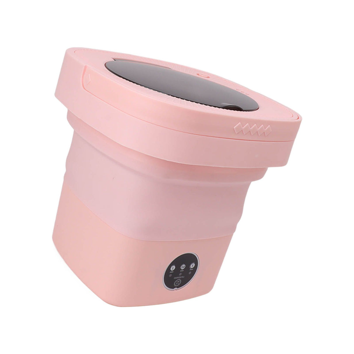6.5L Washing Machine Folding Portable Automatic Deep Cleaning Wash and Spin Dry Washer with Water Tube 100‑240V Pink AU Plug