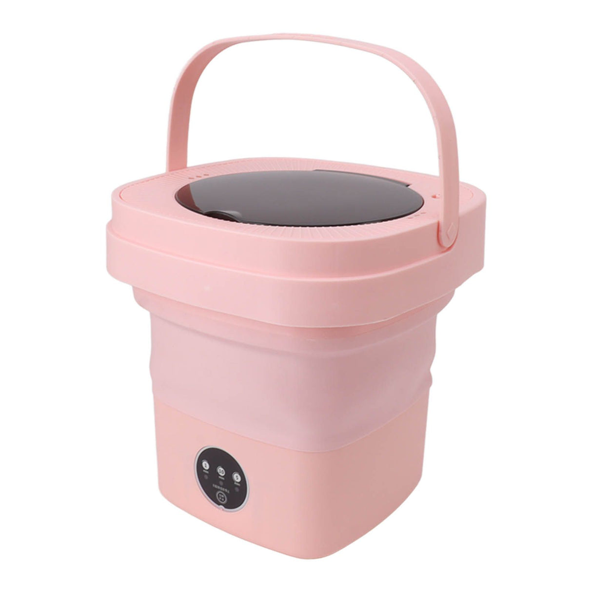 6.5L Washing Machine Folding Portable Automatic Deep Cleaning Wash and Spin Dry Washer with Water Tube 100‑240V Pink AU Plug