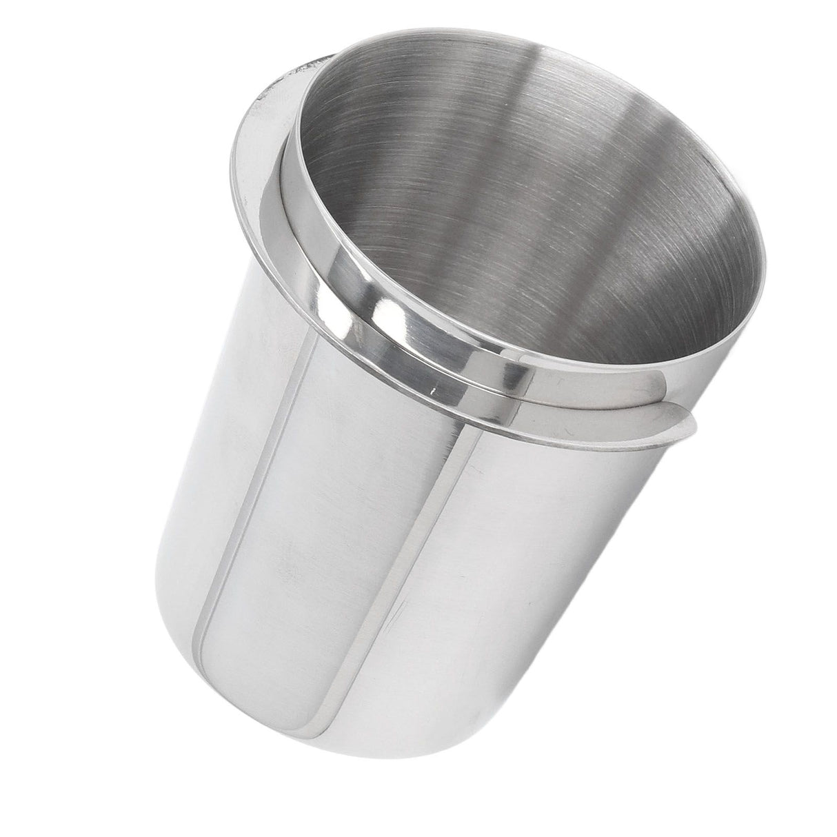 58mm Dosing Cup Stainless Steel Compatibility Polishing Coffee Dosing Cup Powder Feeder for Coffee Silver