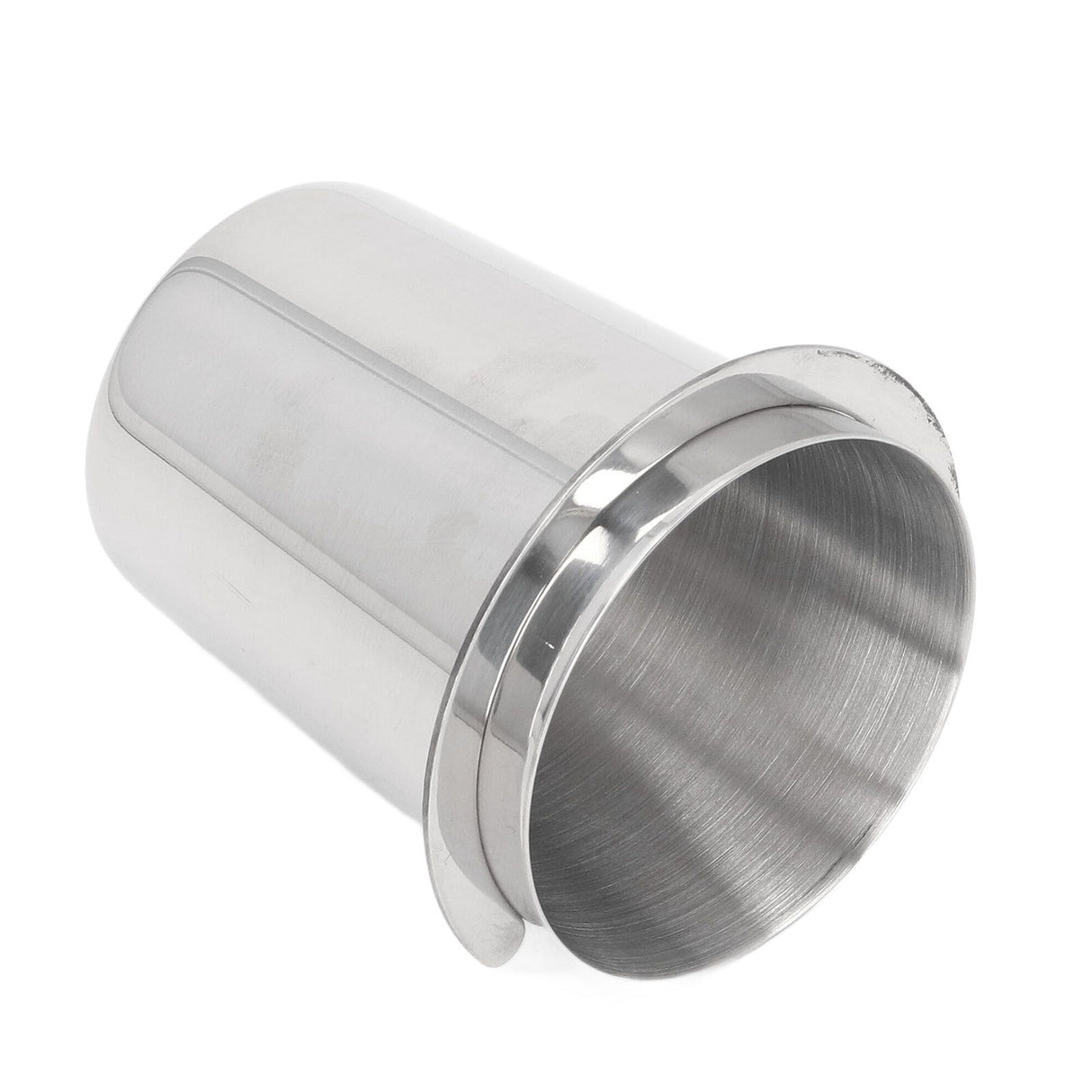 58mm Dosing Cup Stainless Steel Compatibility Polishing Coffee Dosing Cup Powder Feeder for Coffee Silver