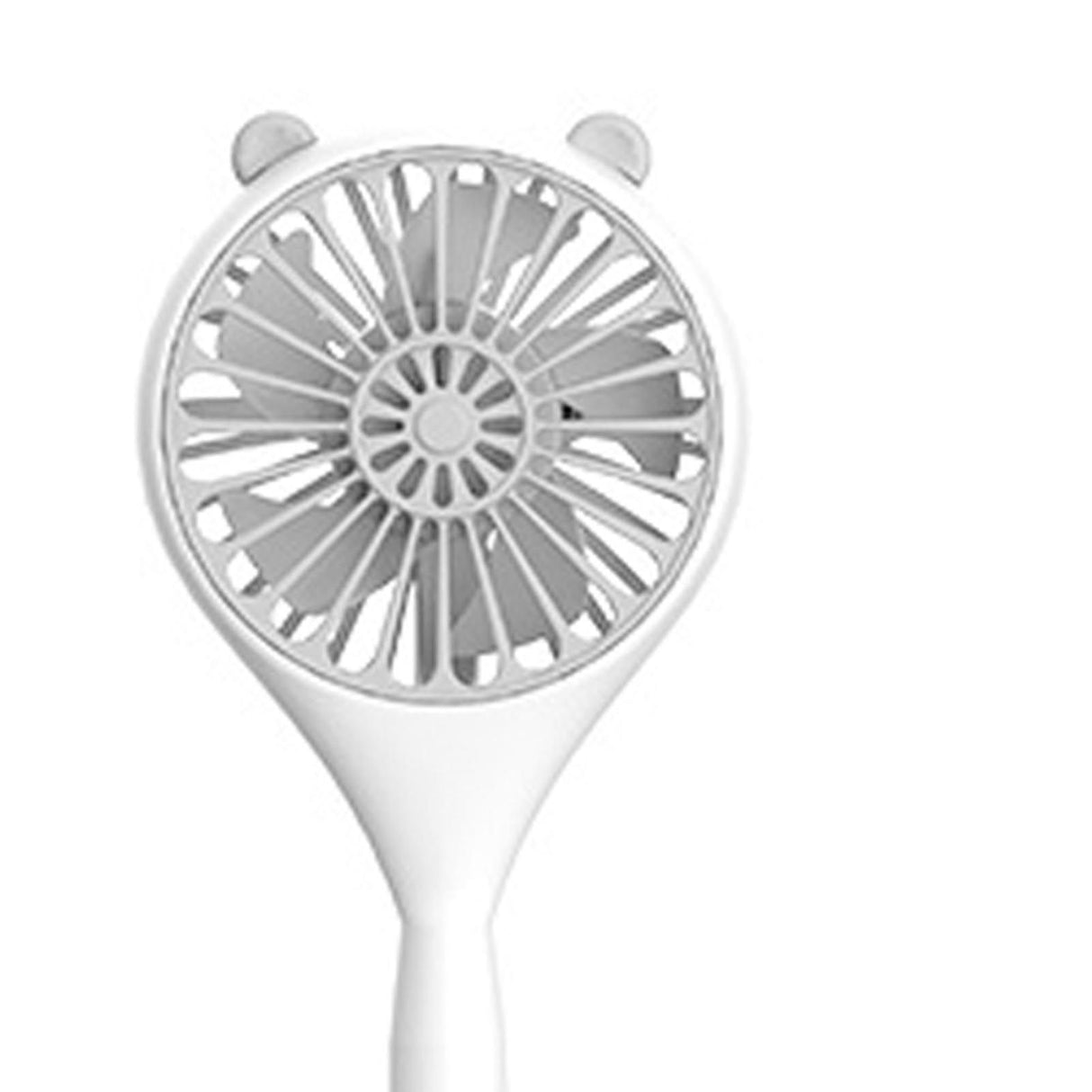 Neck Fan USB Rechargeable Cute Portable Retractable Universal Adjustment Cooling Fan For Outdoor Sports Travel White