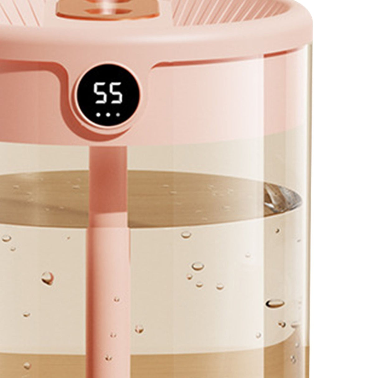 2L Double Nozzle Air Humidifier USB Double Jet Humidifier with LCD Humidity Display Large Capacity Aroma Oil Diffuser for Home Bedroom Pink