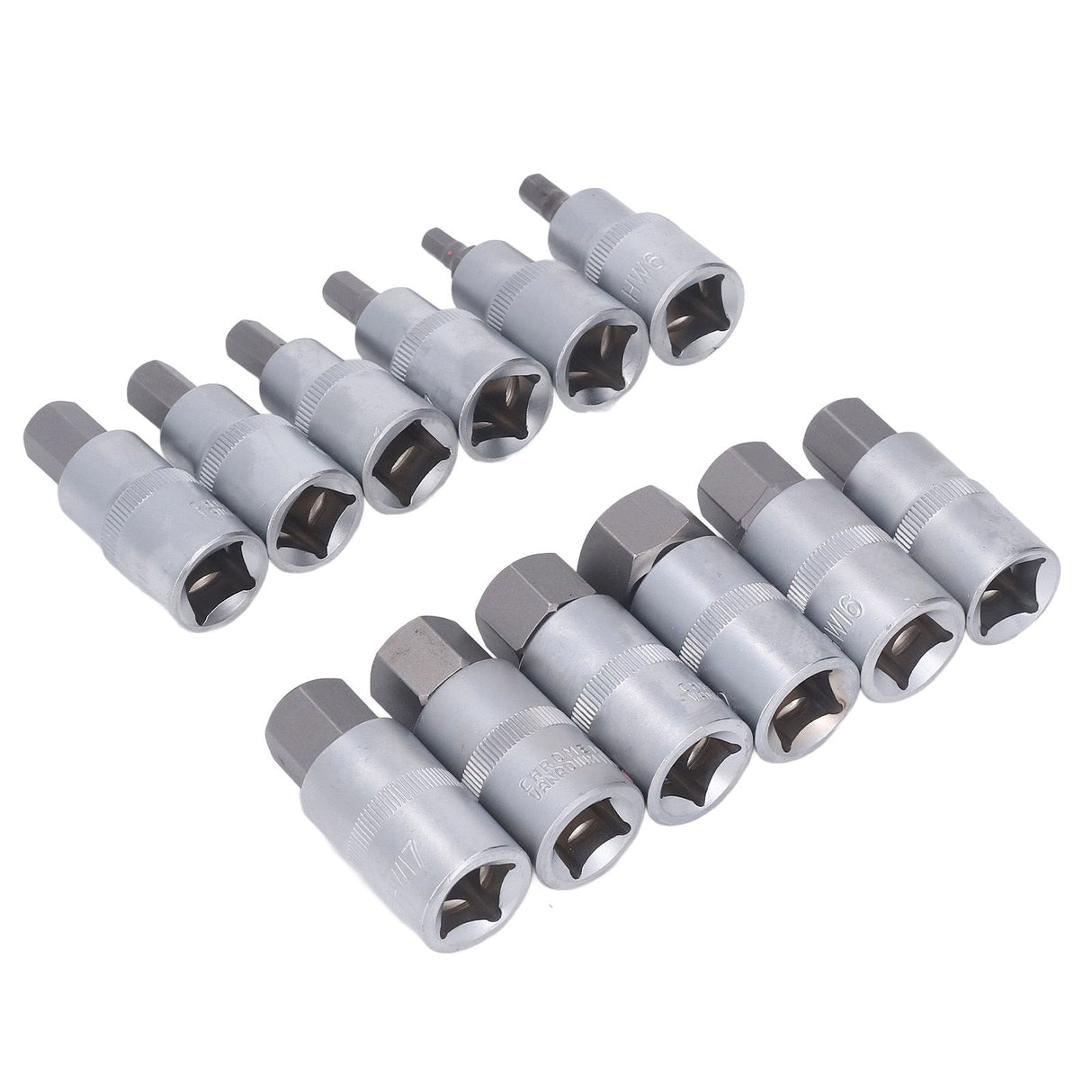 12PCS Drive Socket Set Steel High Hardness Wear Resistant 1/2in Drive Master Impact Socket Set for Auto Repair