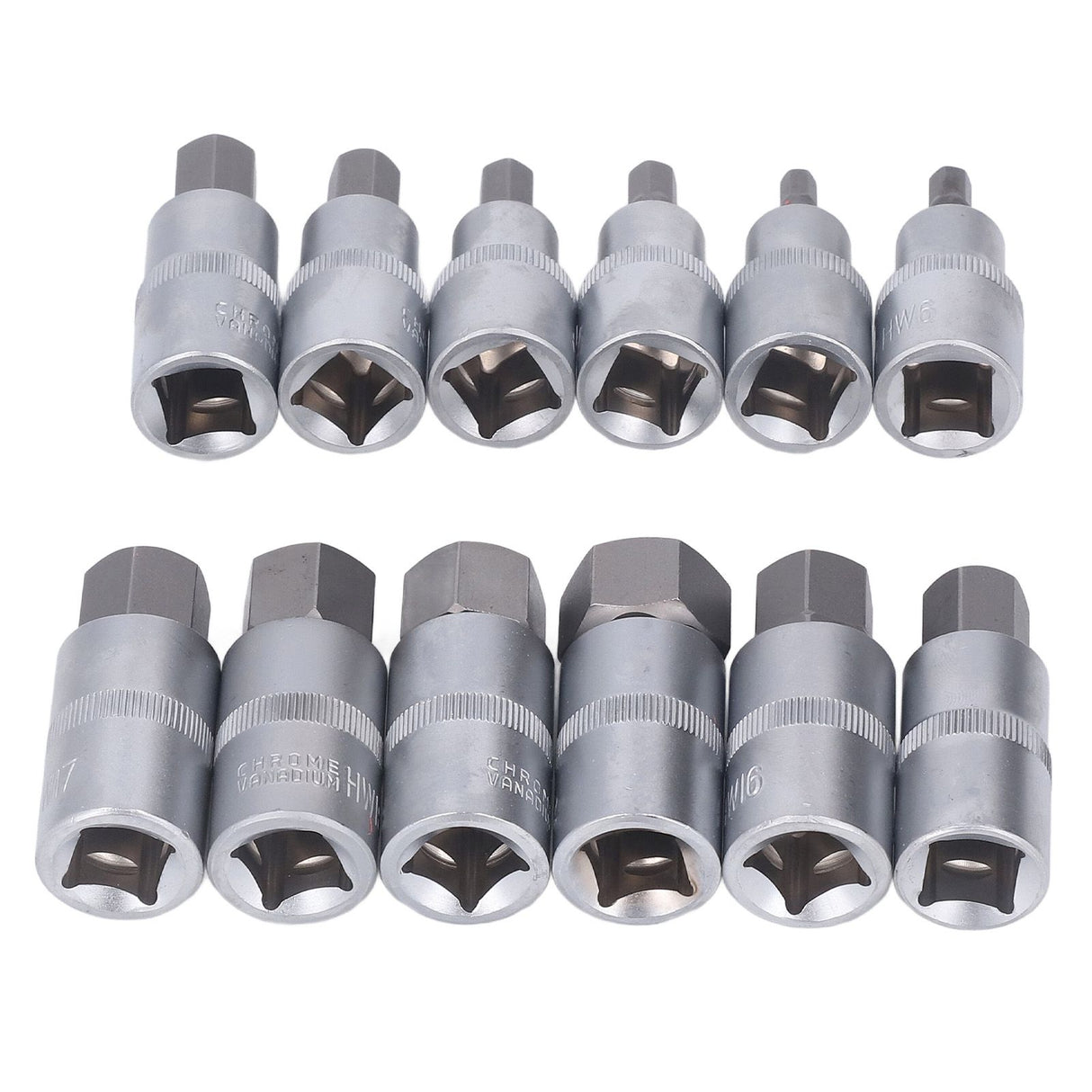 12PCS Drive Socket Set Steel High Hardness Wear Resistant 1/2in Drive Master Impact Socket Set for Auto Repair