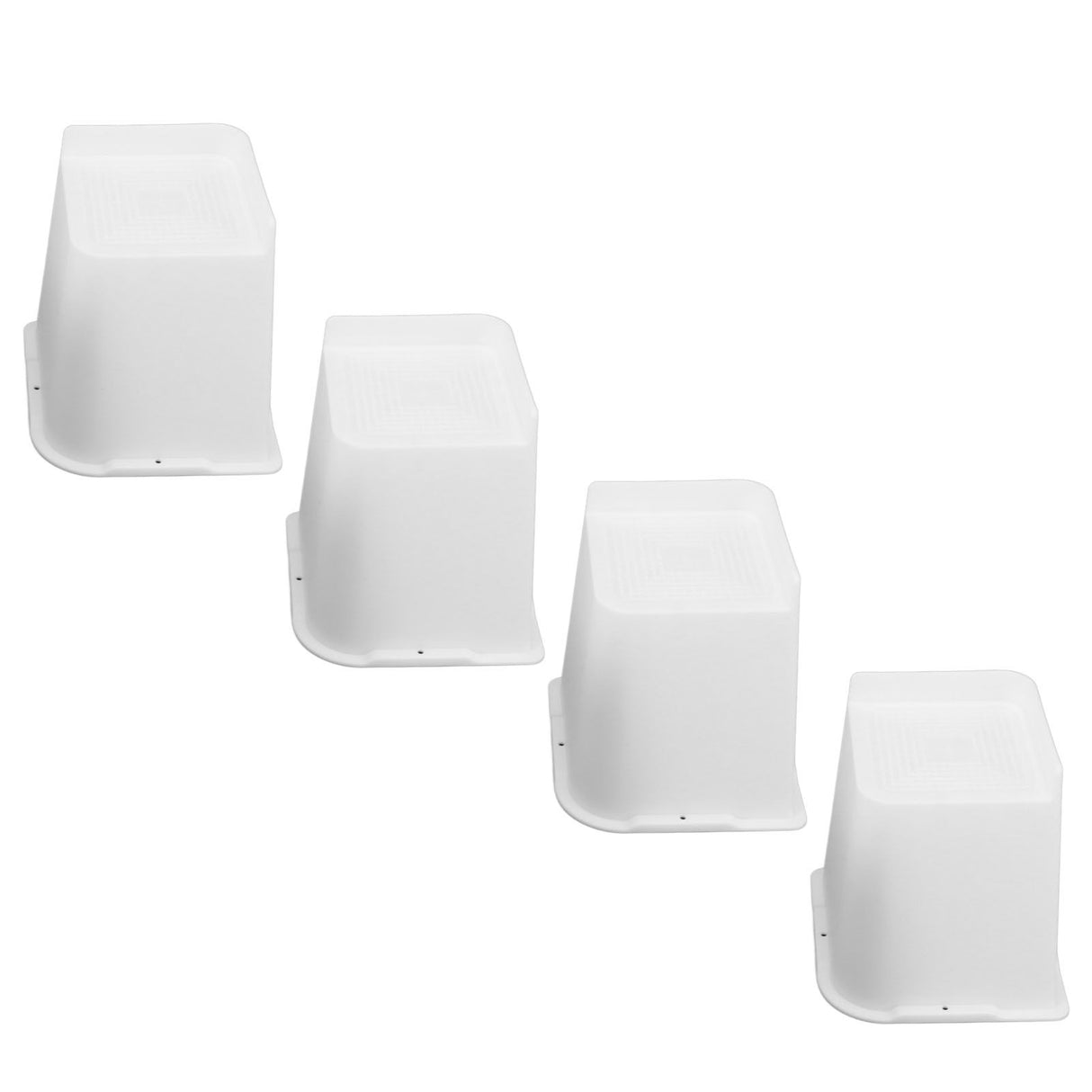 4 Pcs Furniture Risers 6 Inch Raise Trapezoid L Shape Top Anti Slip Bed Sofa Risers Furniture Leg Extender