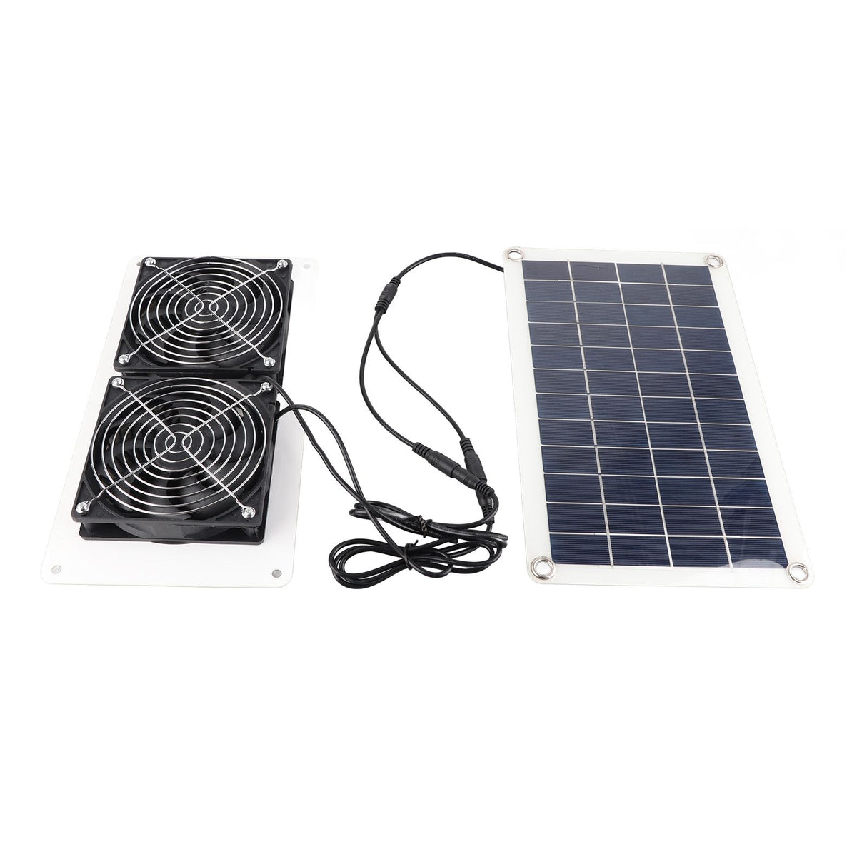 10W 18V Solar Powered Dual Fan Kit Waterproof Portable Solar Exhaust Fan for Chicken Coops Greenhouses Pet Houses