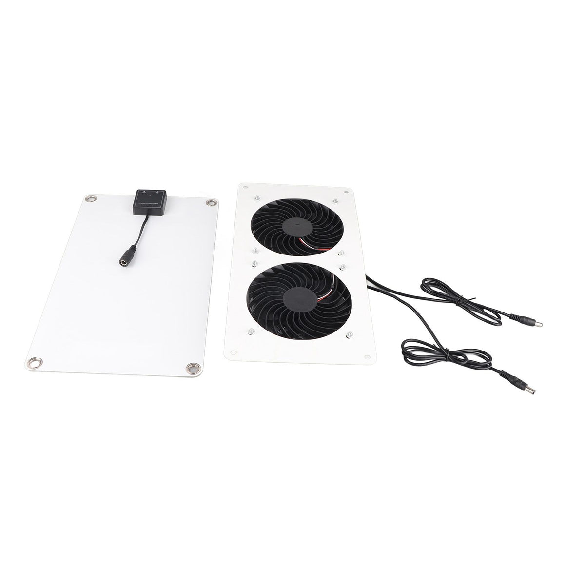 10W 18V Solar Powered Dual Fan Kit Waterproof Portable Solar Exhaust Fan for Chicken Coops Greenhouses Pet Houses