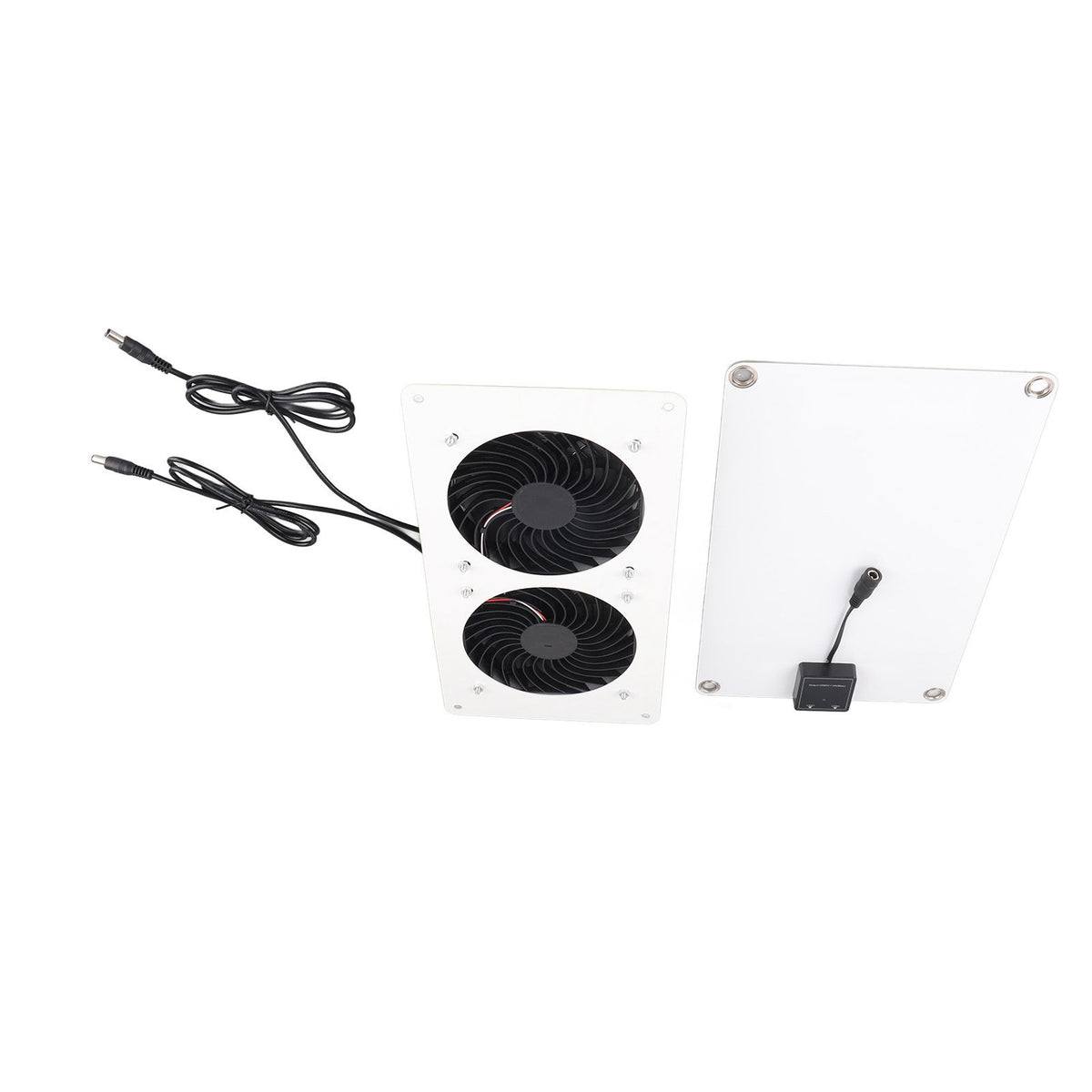 10W 18V Solar Powered Dual Fan Kit Waterproof Portable Solar Exhaust Fan for Chicken Coops Greenhouses Pet Houses