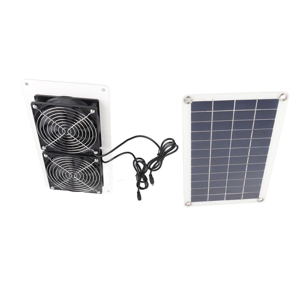 10W 18V Solar Powered Dual Fan Kit Waterproof Portable Solar Exhaust Fan for Chicken Coops Greenhouses Pet Houses