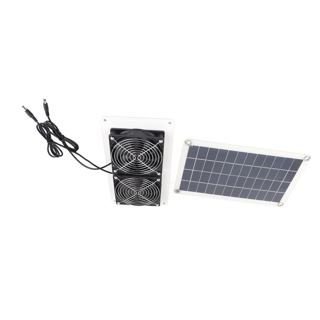 10W 18V Solar Powered Dual Fan Kit Waterproof Portable Solar Exhaust Fan for Chicken Coops Greenhouses Pet Houses