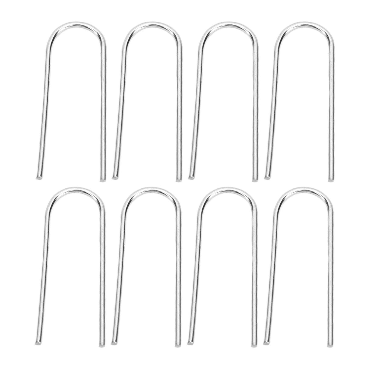 100PCS High Temperature Nichrome Jump Ring Mini U Hanger Hooks for Ceramic Ornament Jewelry Necklace Making