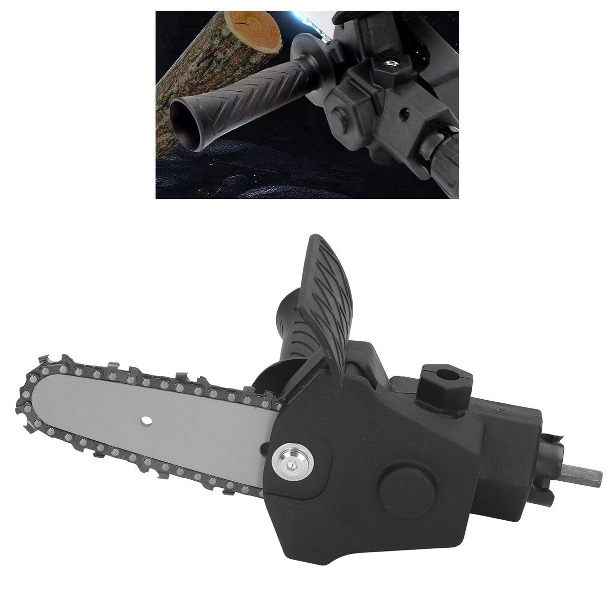 Saw Conversion Head Adapter Stainless Steel Plastic Handle Easy Assembly Electric Drill to Saw Adapter for DIY For 4in Electric Drill