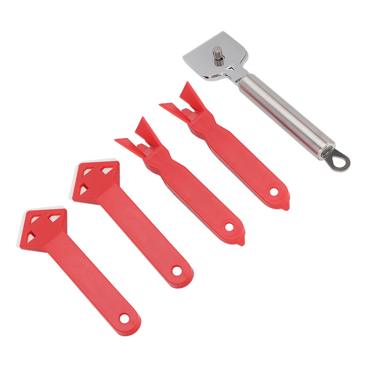 5Pcs Caulking Tool Sealant Caulk Grout Remover Scraper Set Kit for Repair Cleaning