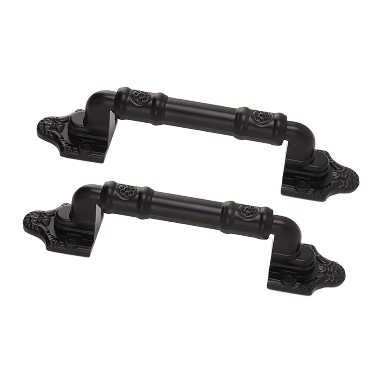 2PCS Door Handle Heavy Duty Smooth Surface Black Flexible Door Levers for Warehouse Door Sliding Door