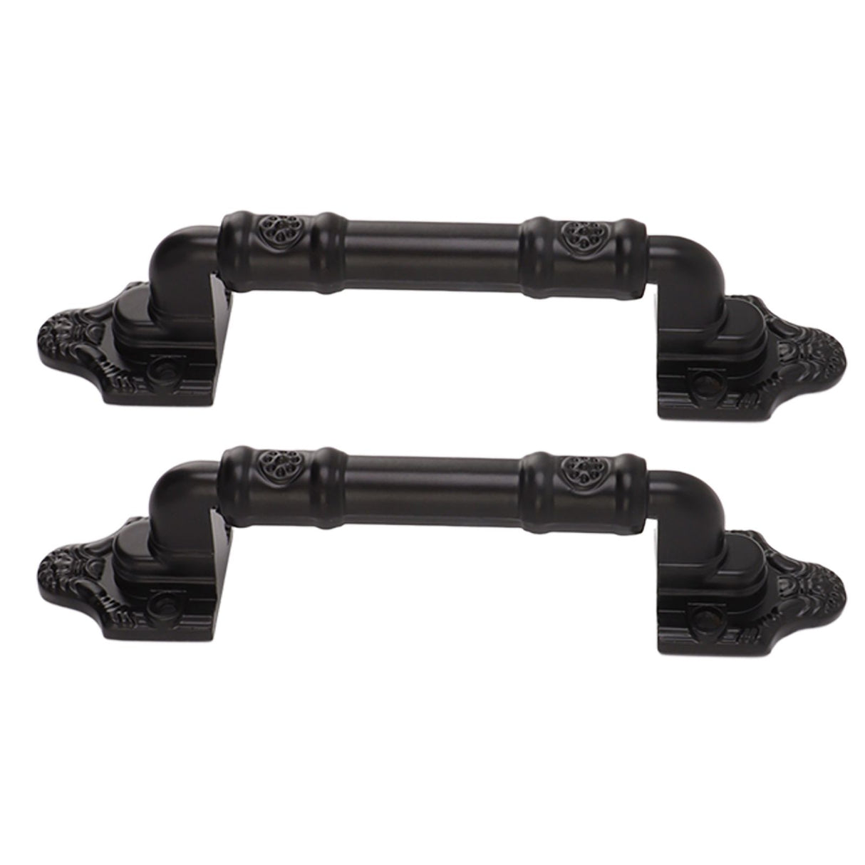 2PCS Door Handle Heavy Duty Smooth Surface Black Flexible Door Levers for Warehouse Door Sliding Door