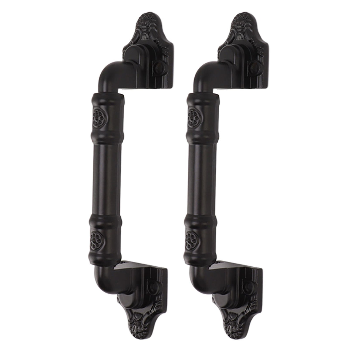 2PCS Door Handle Heavy Duty Smooth Surface Black Flexible Door Levers for Warehouse Door Sliding Door