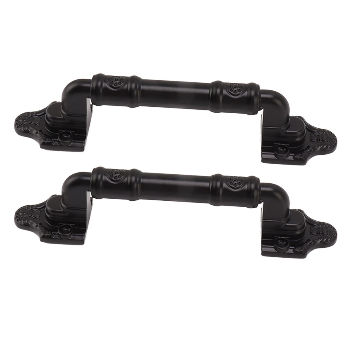 2PCS Door Handle Heavy Duty Smooth Surface Black Flexible Door Levers for Warehouse Door Sliding Door
