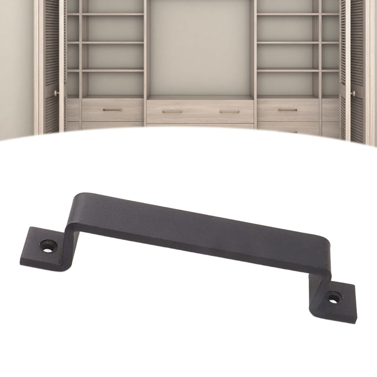 Door Handle Pull Bar 153mm Hole Spacing Iron Accessory for Cabinet Wardrobe Home