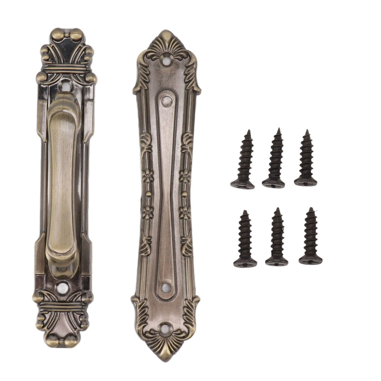 Barn Door Handle Iron Rust Prevention Farmhouse Pulling Handles for Cabinets Closets Drawers Doors Wardrobes Antique Bronze