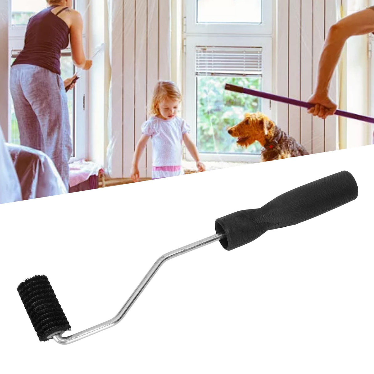 Fiberglass Roller Portable Tub Roller Tool Bristle Resin Laminating Bubble Roller for Window Bathtub Door A
