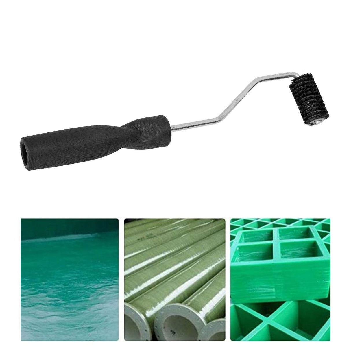 Fiberglass Roller Portable Tub Roller Tool Bristle Resin Laminating Bubble Roller for Window Bathtub Door A