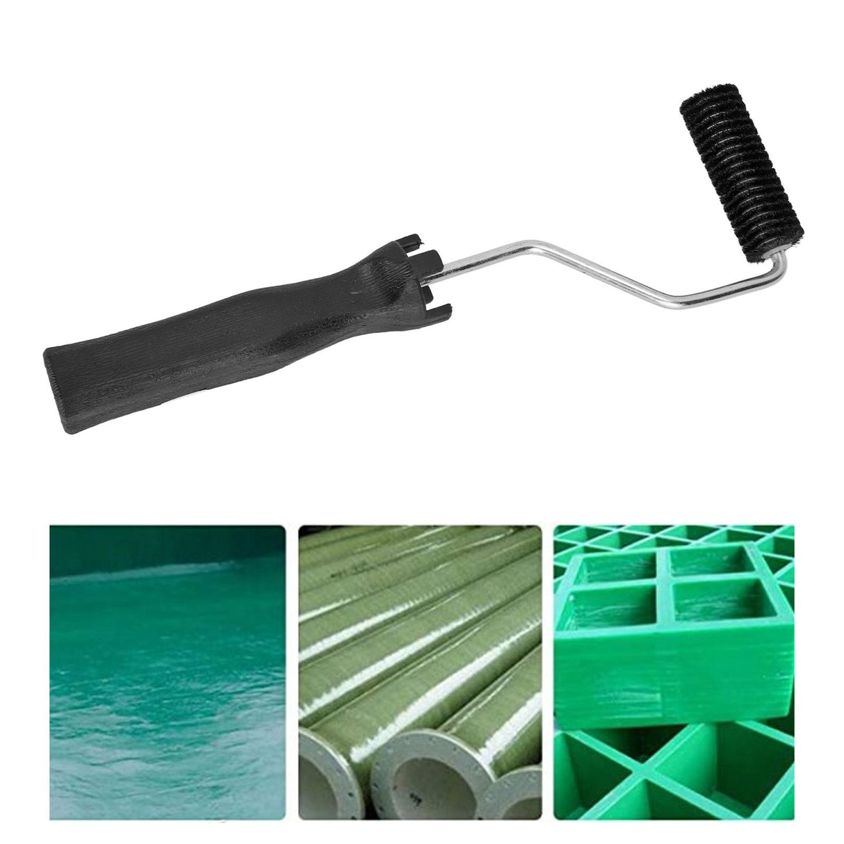 Fiberglass Roller Portable Tub Roller Tool Bristle Resin Laminating Bubble Roller for Window Bathtub Door B
