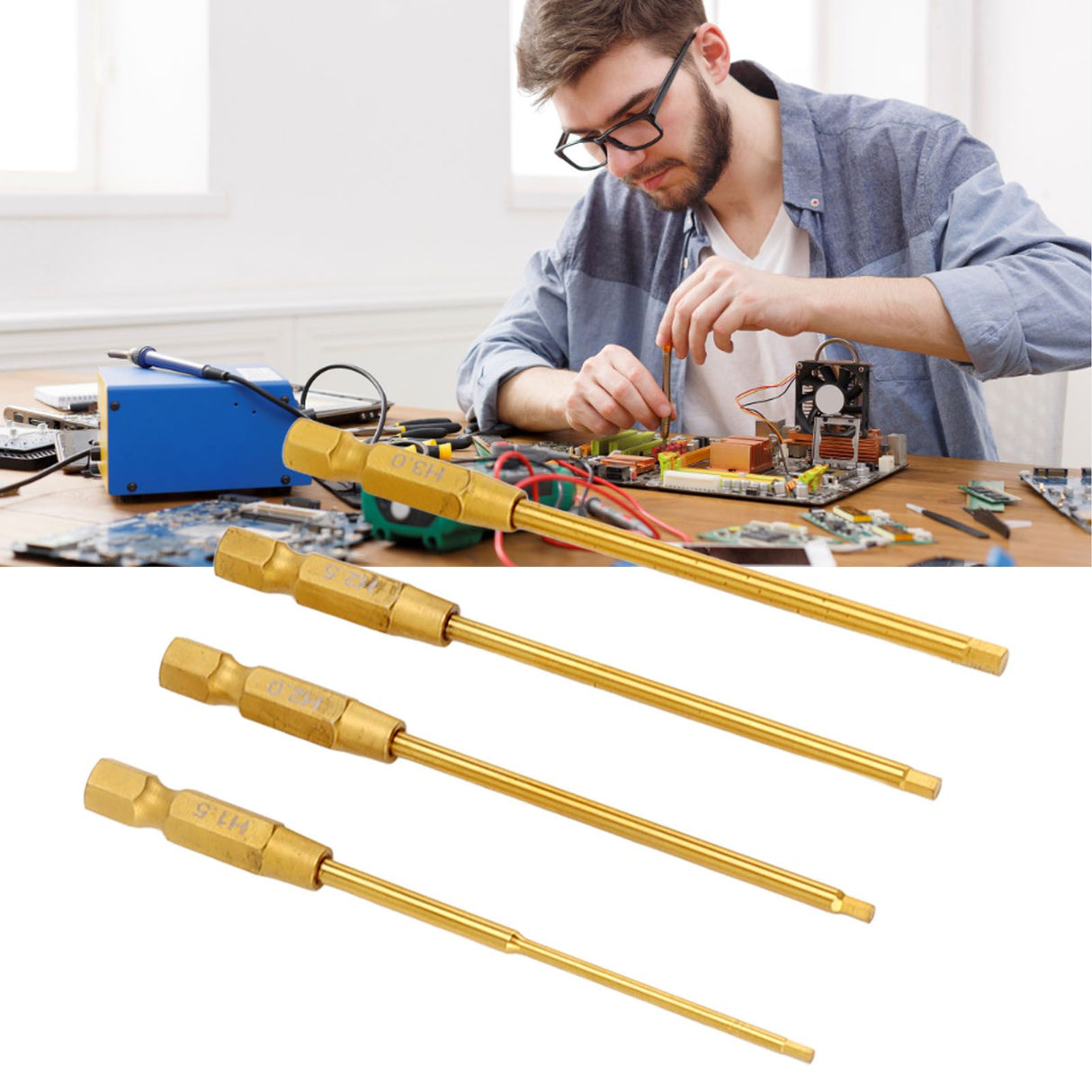 4Pcs 4 in 1 Hex Screwdriver Set High Speed Steel Hex Screwdriver for RC Car Helicopter Drone Boat