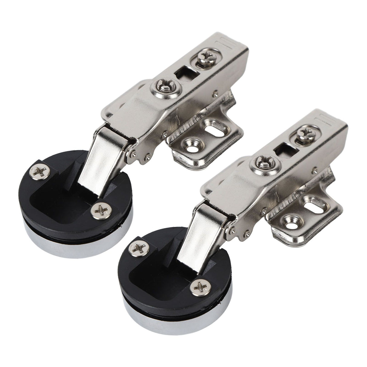 2Set Stainless Steel 201 Cabinet Glass Door Hinge 35 Cup Glass Door Damping Buffer Hinge Straight ArmFull Overlay 18mm