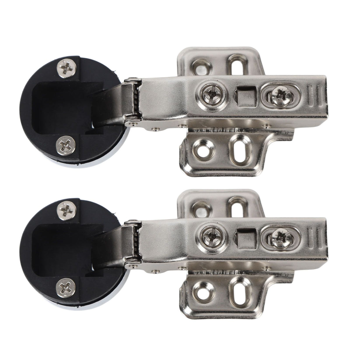 2Set Stainless Steel 201 Cabinet Glass Door Hinge 35 Cup Glass Door Damping Buffer Hinge Straight ArmFull Overlay 18mm