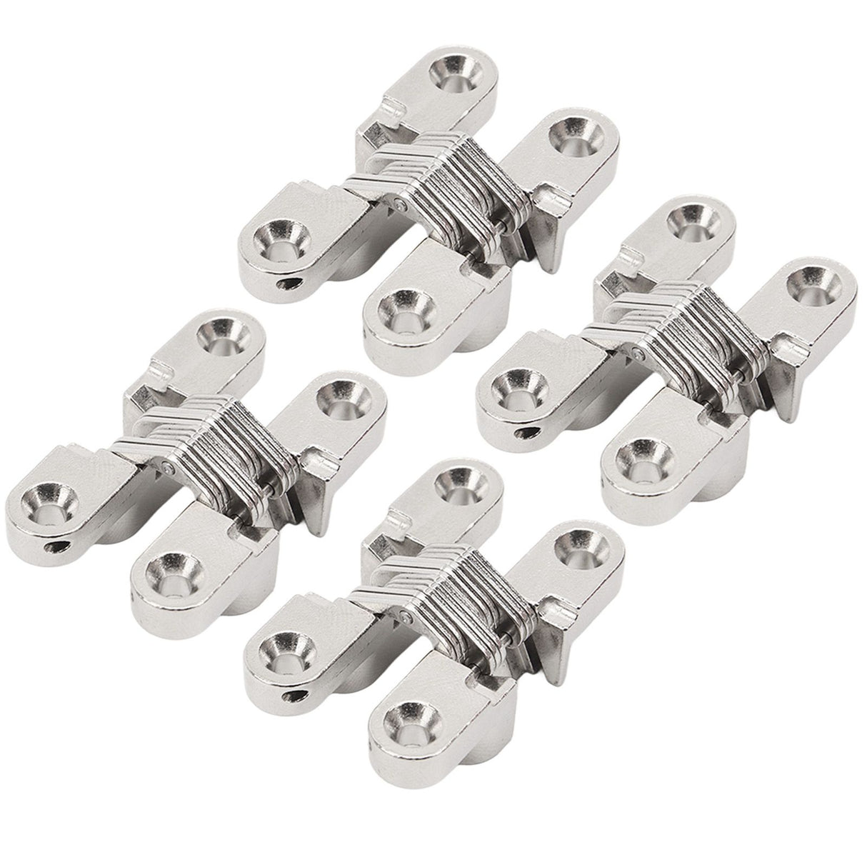 4Pcs Mini Zinc Alloy Cross Hidden Hinge 180 Degree Swing Jewelry Box Invisible Hinge