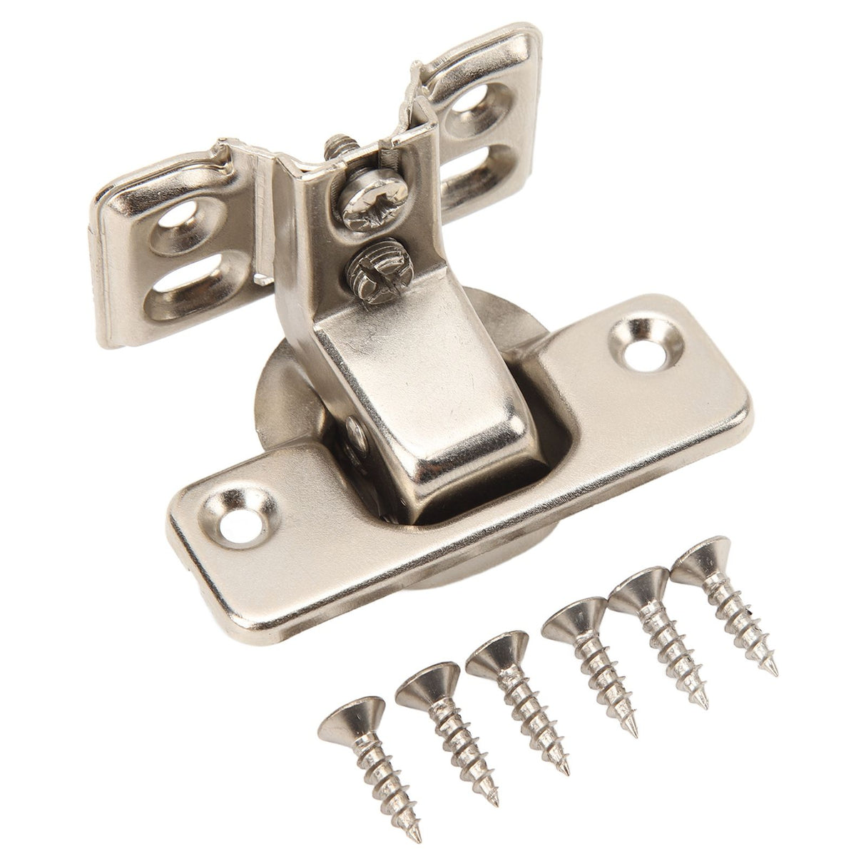 4PCS Cabinet Hinge with 4 Hole Base Cold Rolled Steel Short Arm Cupboard Hinge for Kitchen Bedroom