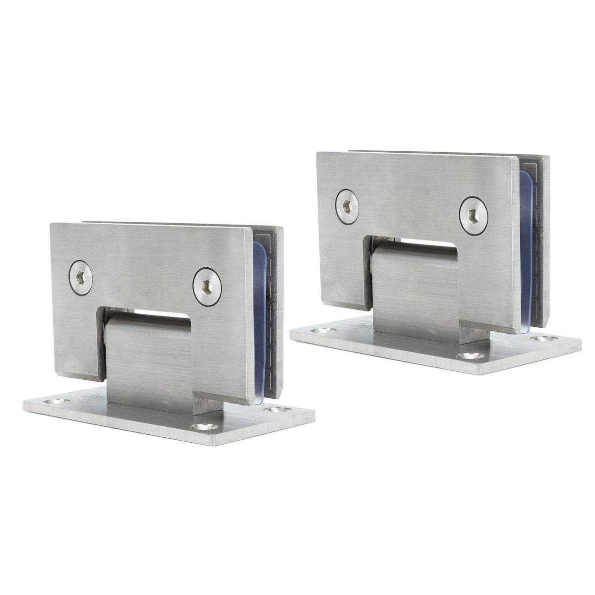 2Pcs Glass Door Hinge Heavy Duty Glass Door 90 Degree Hinges Durable Stainless Steel Bathroom Gate Clamp for Bathroom Toilet