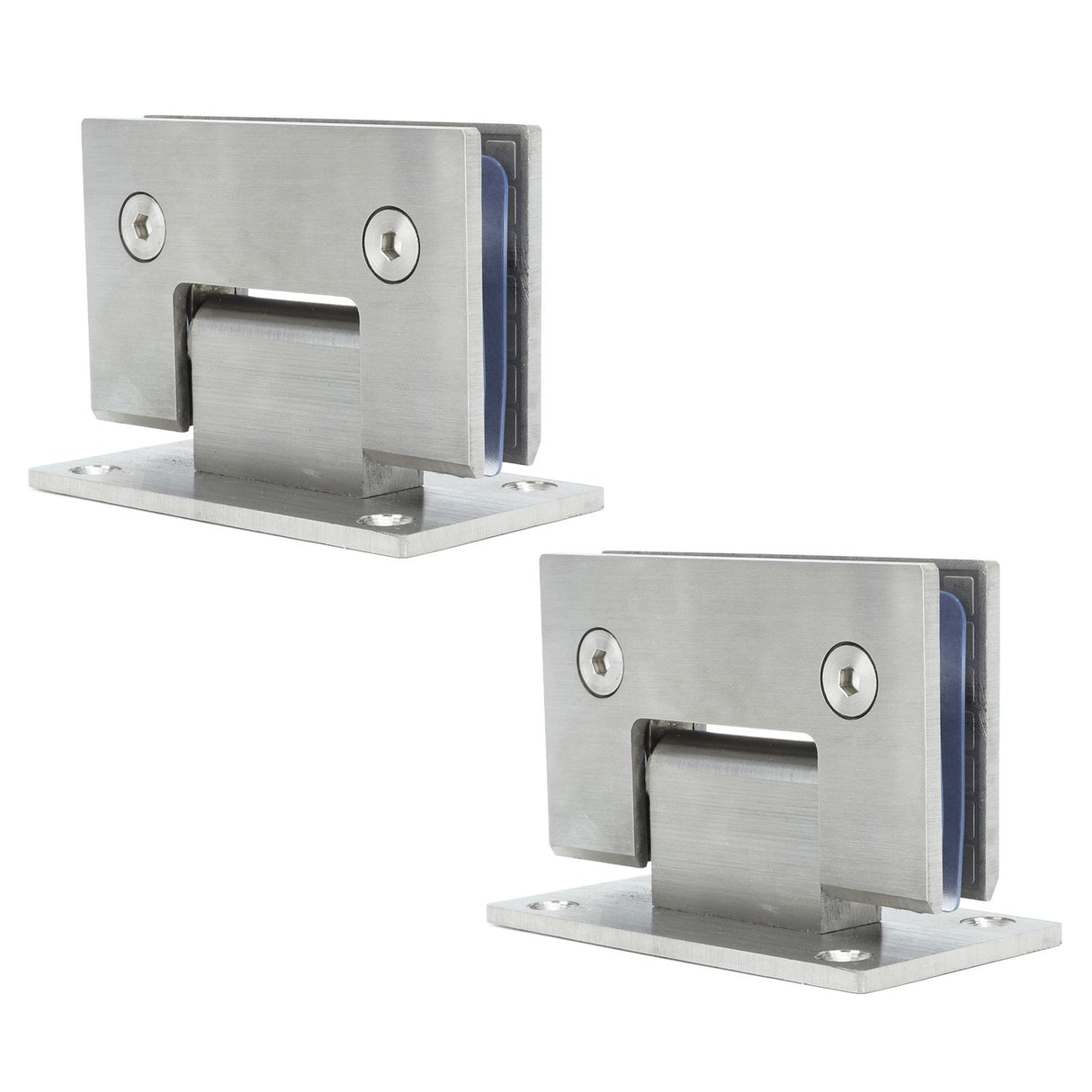 2Pcs Glass Door Hinge Heavy Duty Glass Door 90 Degree Hinges Durable Stainless Steel Bathroom Gate Clamp for Bathroom Toilet