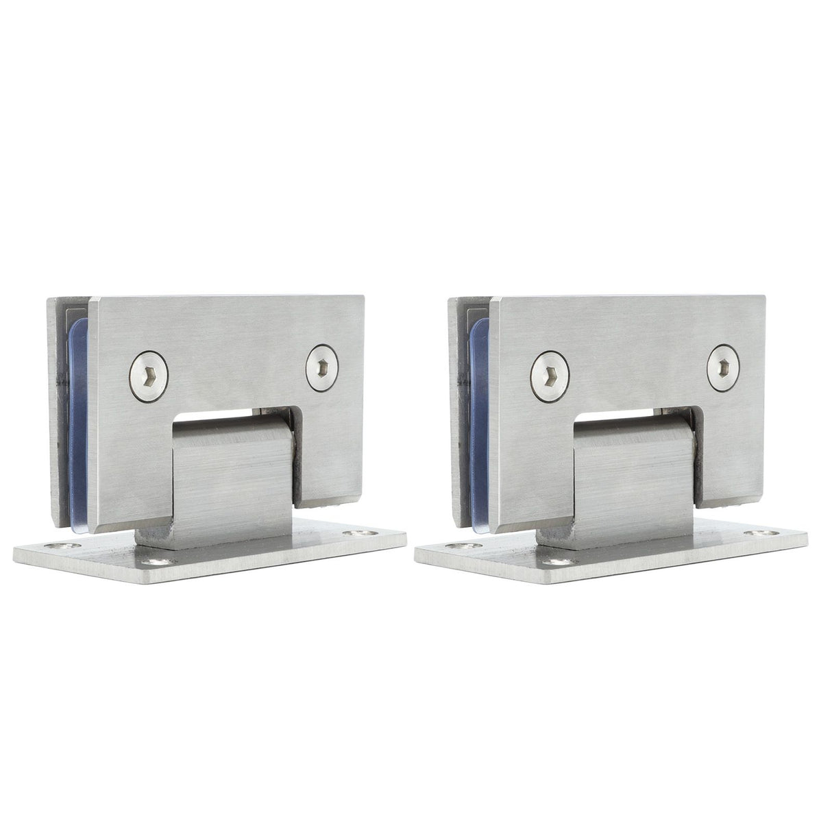 2Pcs Glass Door Hinge Heavy Duty Glass Door 90 Degree Hinges Durable Stainless Steel Bathroom Gate Clamp for Bathroom Toilet