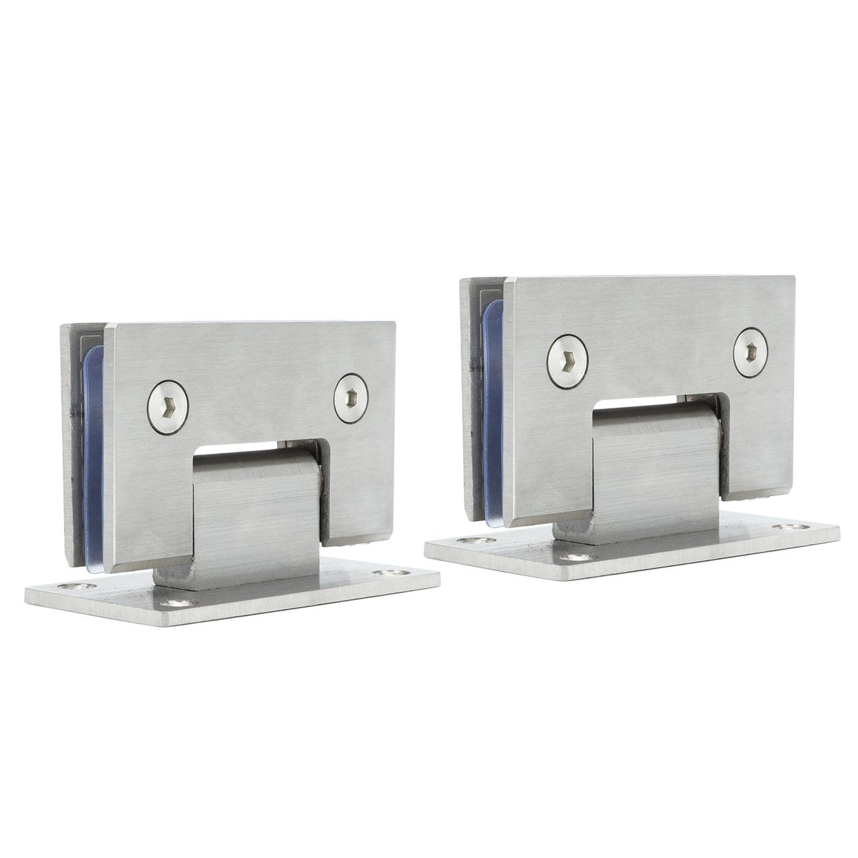 2Pcs Glass Door Hinge Heavy Duty Glass Door 90 Degree Hinges Durable Stainless Steel Bathroom Gate Clamp for Bathroom Toilet