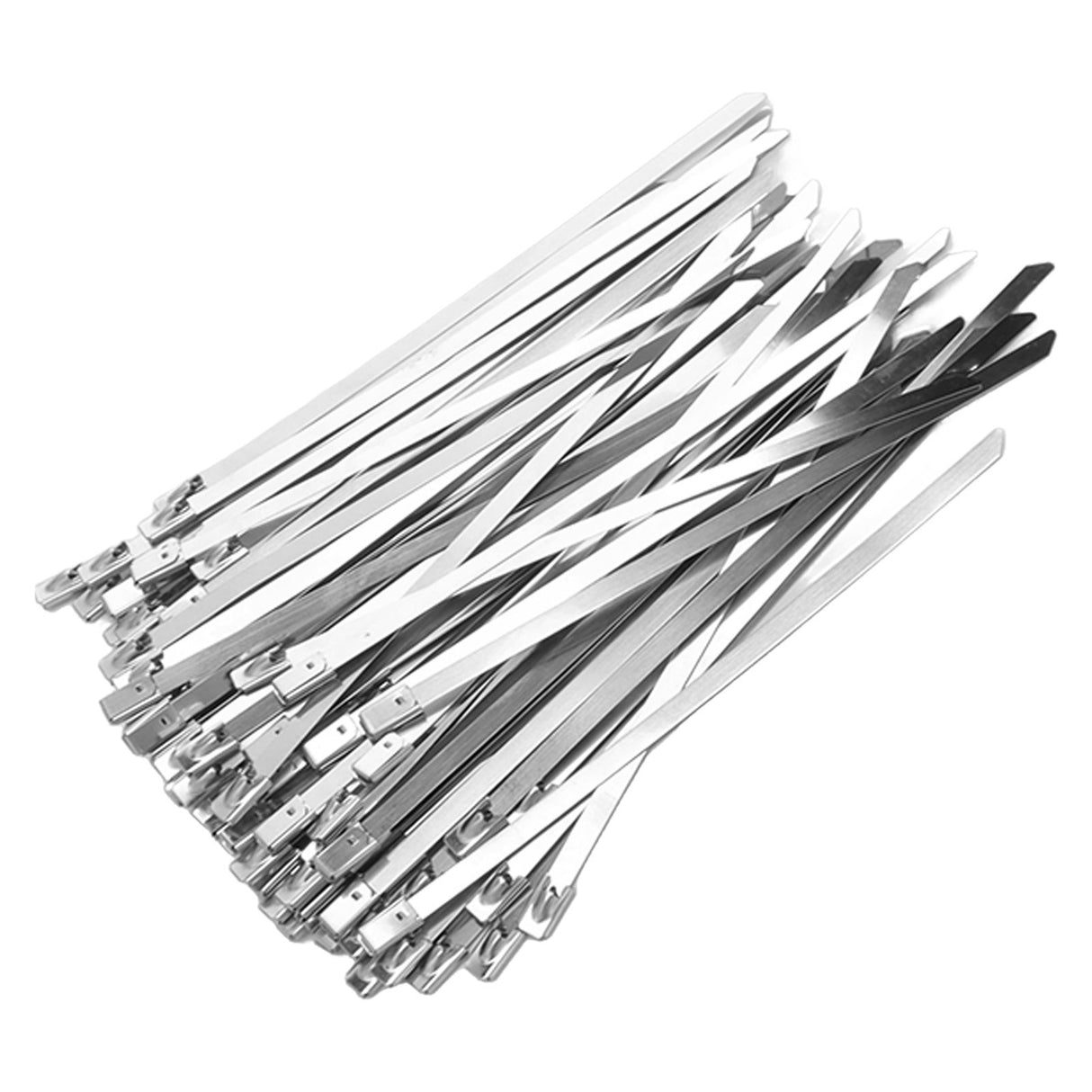 100Pcs Cable Tie Stainless Steel Hose Zip Tie Self Locking Set Kit for Wire Line Type A