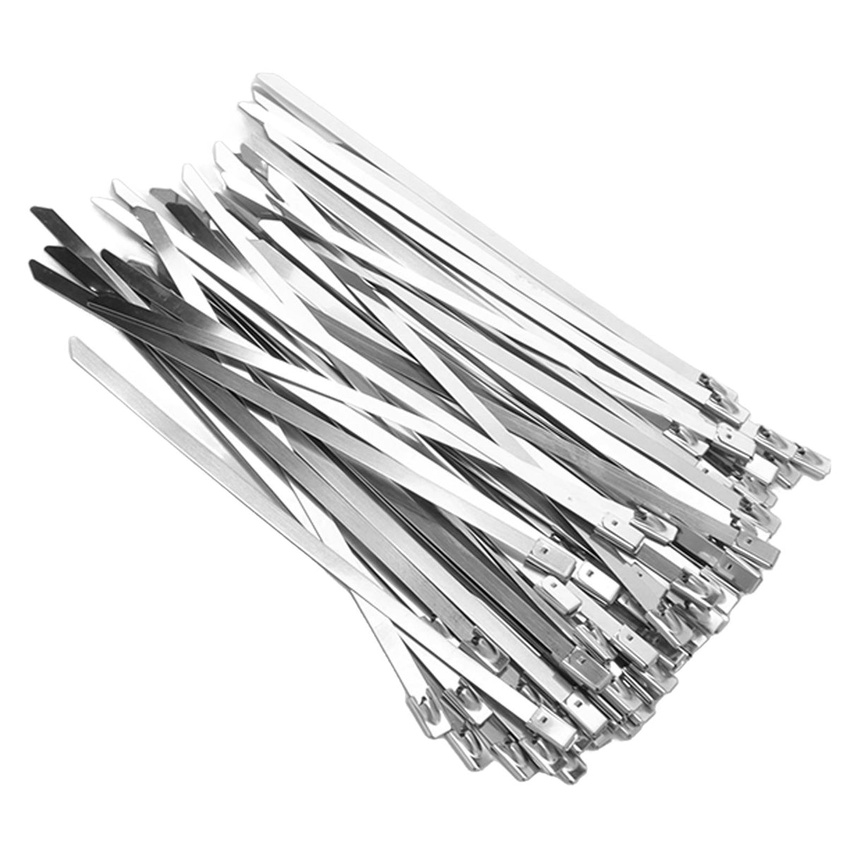 100Pcs Cable Tie Stainless Steel Hose Zip Tie Self Locking Set Kit for Wire Line Type A