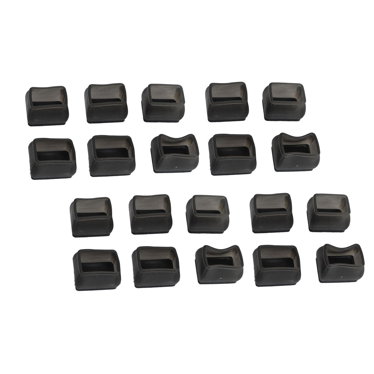 20 Pcs Chair Leg Floor Protector Rectangular Transparent Black Felt Mat Scratch Proof Reduce Noise Table Leg Cover S